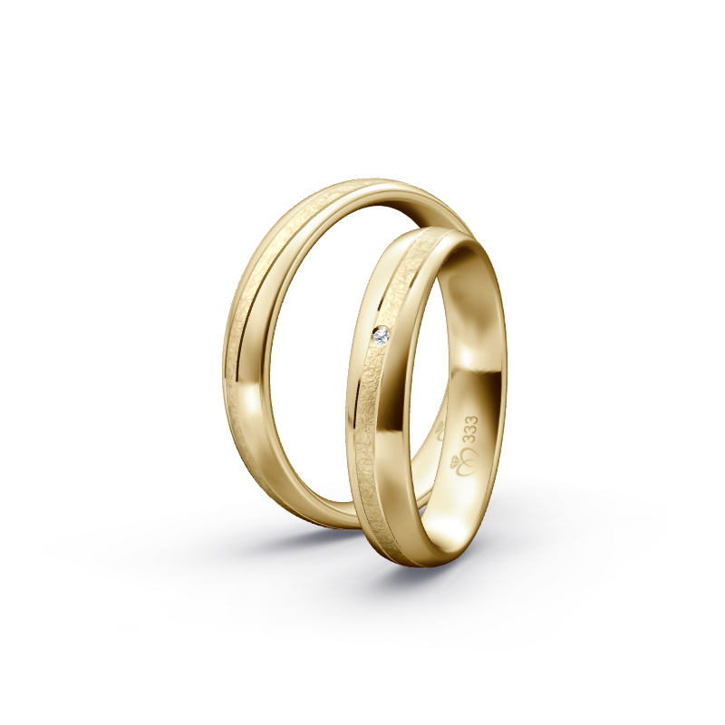 Miniaturbild: Trauringe TL8205 - Gelbgold (Poliert / Eismatt) | Eheringe aus Gold
