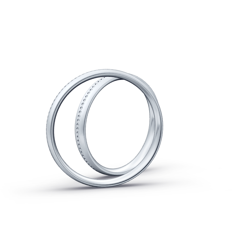 Miniaturbild: Trauringe TL6723 - Platin (Sandmatt fein) mit 3 Brillanten 0,01ct. SI / TW