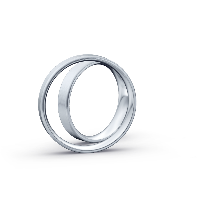 Miniaturbild: Trauringe TL7990 - Platin (Strichmatt) mit 1 Brillant