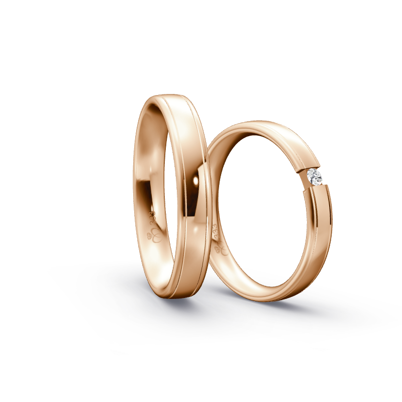 Miniaturbild: Trauringe TL9987 - Rotgold (Poliert) | Eheringe aus Gold
