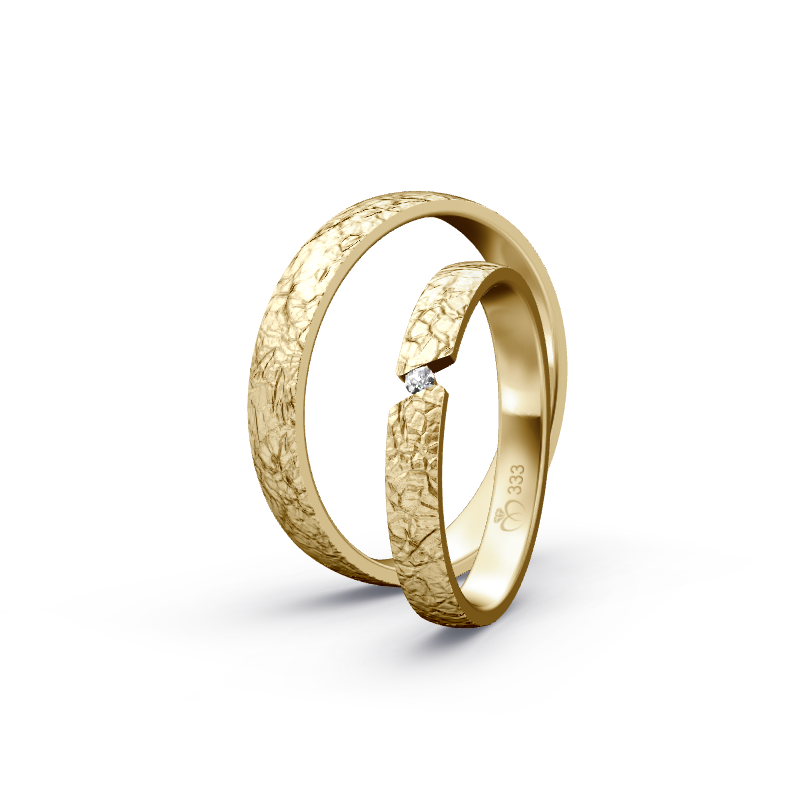 Miniaturbild: Trauringe TL4519 - Gelbgold (Kristall) | Eheringe aus Gold