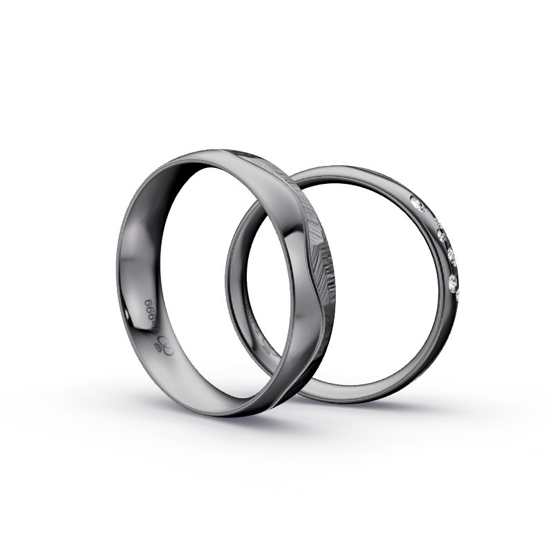Miniaturbild: Trauringe TL2794 - Tantal (Poliert / Fels) | 999er Tantal Ring