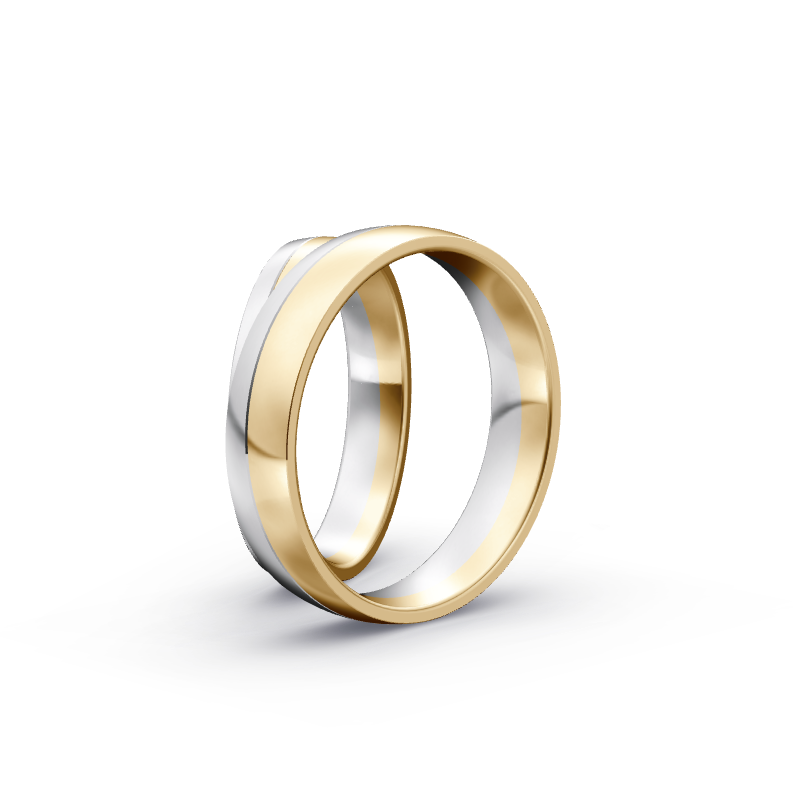 Miniaturbild: Trauringe TL2505 - Gelbgold/Weißgold