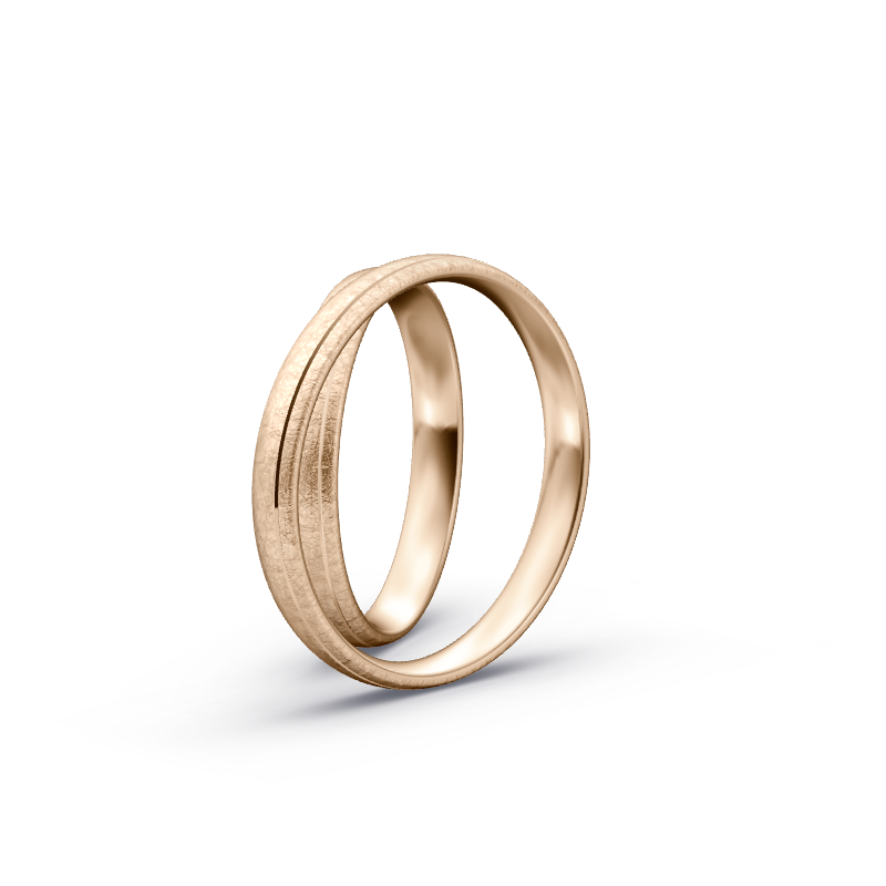 Miniaturbild: Trauringe TL8990 - Roségold (Eismatt) | Eheringe aus Gold