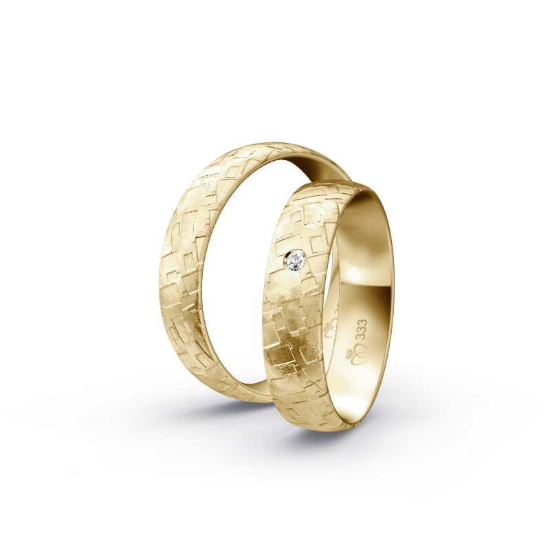 Miniaturbild: Trauringe TL9159 - Gelbgold (Geflecht Fliesmatt) | Eheringe aus Gold