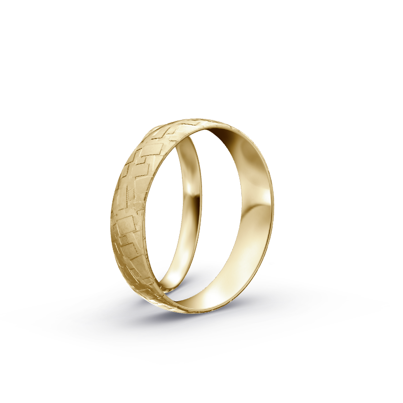 Miniaturbild: Trauringe TL7534 - Gelbgold (Geflecht Fliesmatt) | Eheringe aus Gold