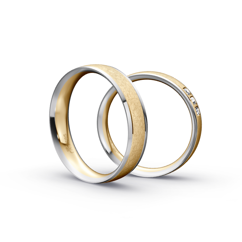 Miniaturbild: Trauringe TL4619 - Gelbgold/Weißgold