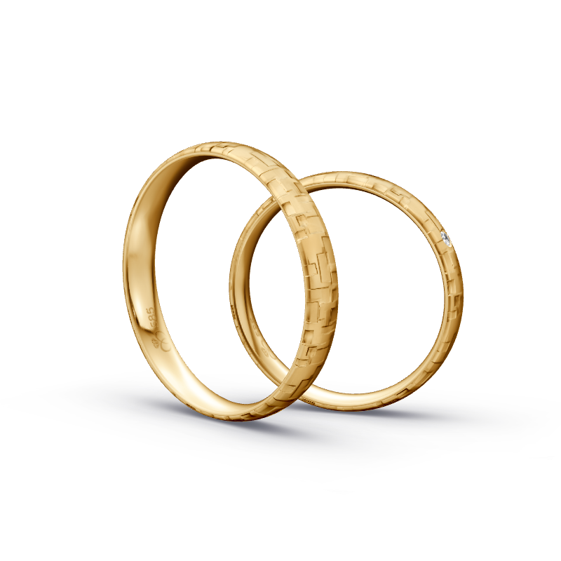 Miniaturbild: Trauringe TL7431 - Sattgelb-Gold