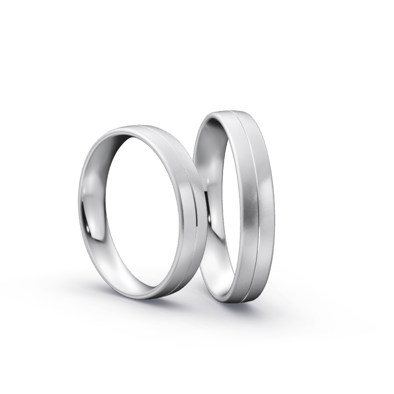 Miniaturbild: Trauringe TL5880 - Weißgold (Sandmatt fein) | Eheringe aus Gold