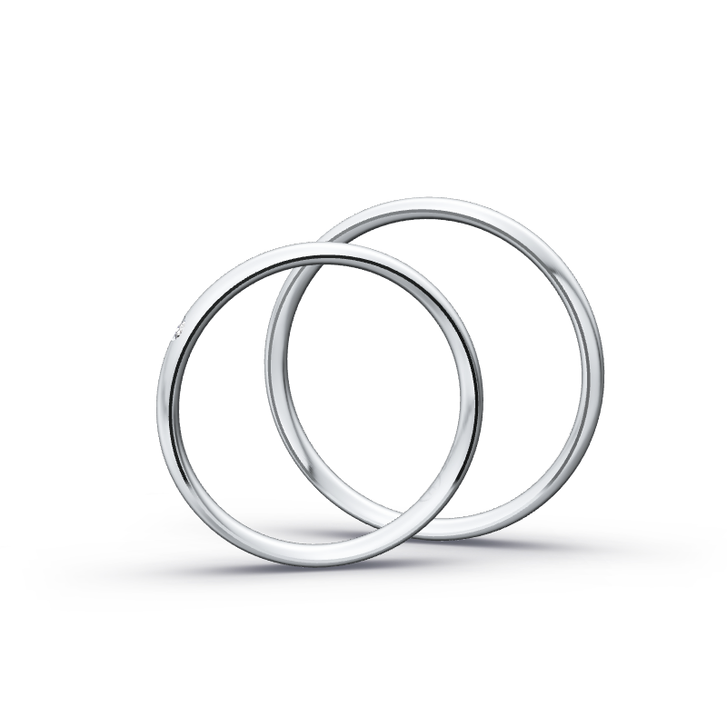 Miniaturbild: Ringpaar TL9989 - Silber