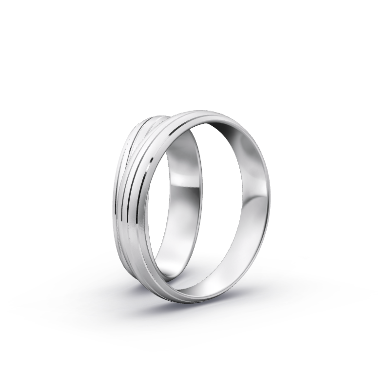 Miniaturbild: Trauringe TL8974 - Weißgold (Sandmatt fein) | Eheringe aus Gold