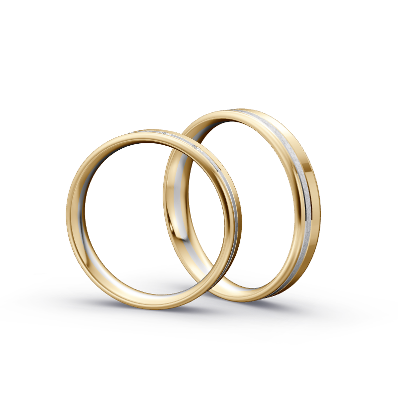 Miniaturbild: Trauringe TL1396 - Gelbgold/Weißgold