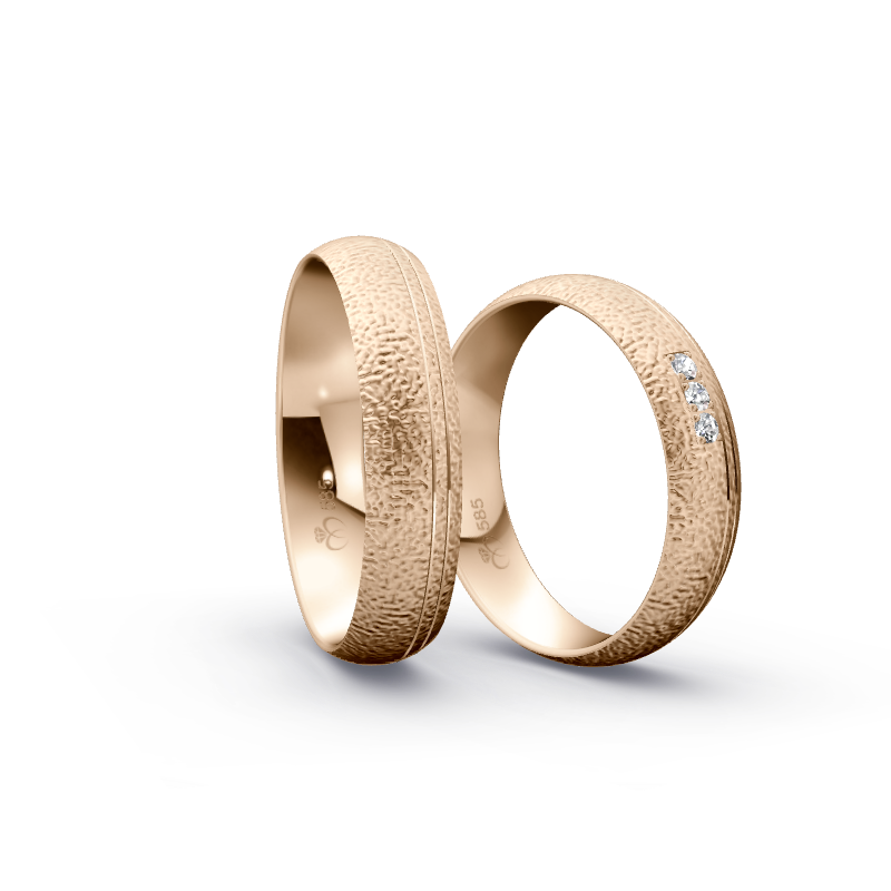 Miniaturbild: Trauringe TL9643 - Roségold (Frost) | Eheringe aus Gold