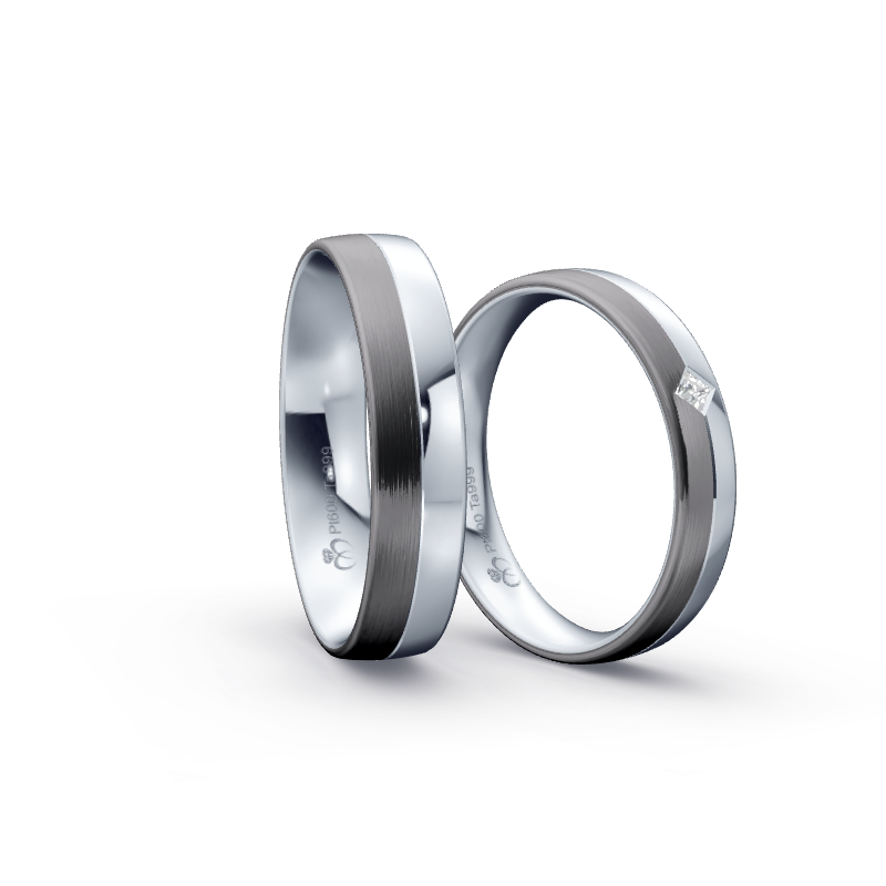 Miniaturbild: Trauringe TL3669 - Tantal/Platin