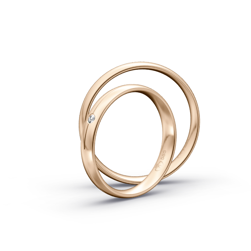 Miniaturbild: Trauringe TL9709 - Roségold (Poliert) | Eheringe aus Gold