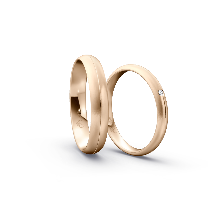 Miniaturbild: Trauringe TL9345 - Roségold (Sandmatt fein) | Eheringe aus Gold