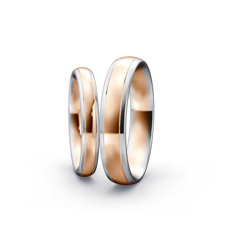 Miniaturbild: Trauringe TL1380 - Rotgold/Weißgold