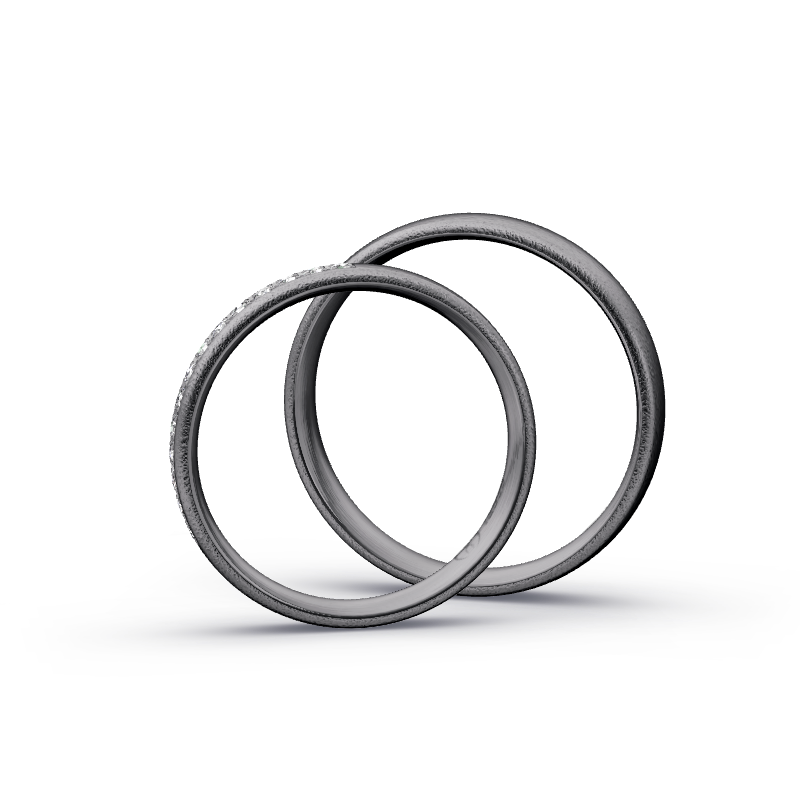 Miniaturbild: Trauringe TL4751 - Tantal (Schlagbürste grob) | 999er Tantal Ring