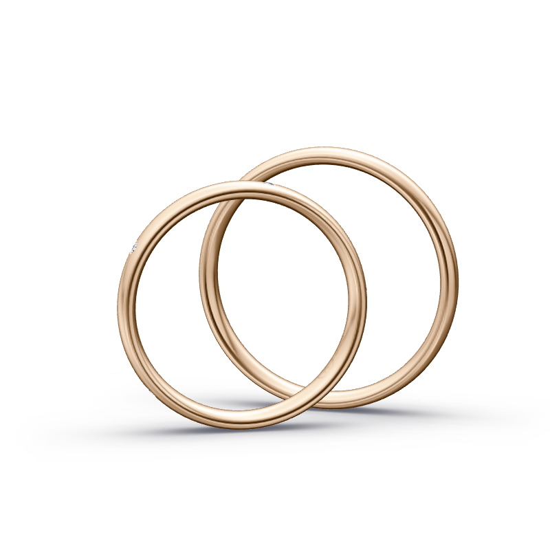 Miniaturbild: Trauringe TL3588 - Roségold (Poliert) | Eheringe aus Gold