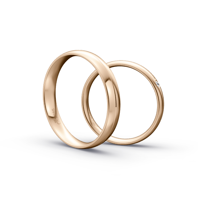 Miniaturbild: Trauringe TL9709 - Roségold (Poliert) | Eheringe aus Gold