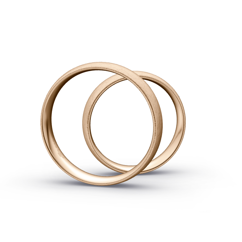 Miniaturbild: Trauringe TL9849 - Roségold (Kreismatt) | Eheringe aus Gold