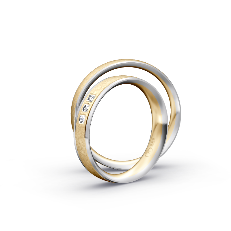 Miniaturbild: Trauringe TL4619 - Gelbgold/Weißgold