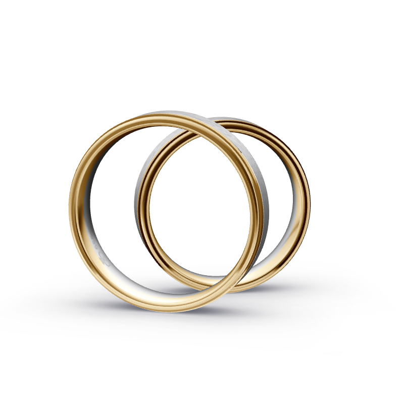 Miniaturbild: Trauringe TL6538 - Gelbgold/Weißgold
