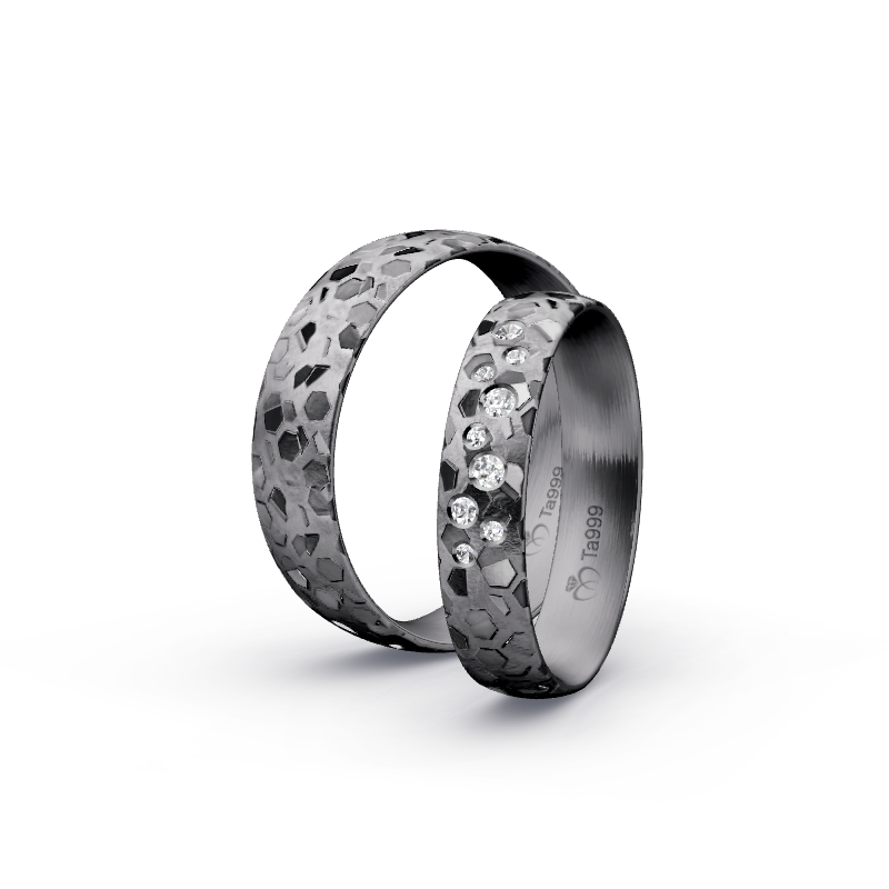 Miniaturbild: Trauringe TL7437 - Tantal (Wabe) | 999er Tantal Ring