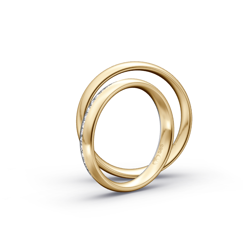 Miniaturbild: Trauringe TL8270 - Gelbgold/Weißgold