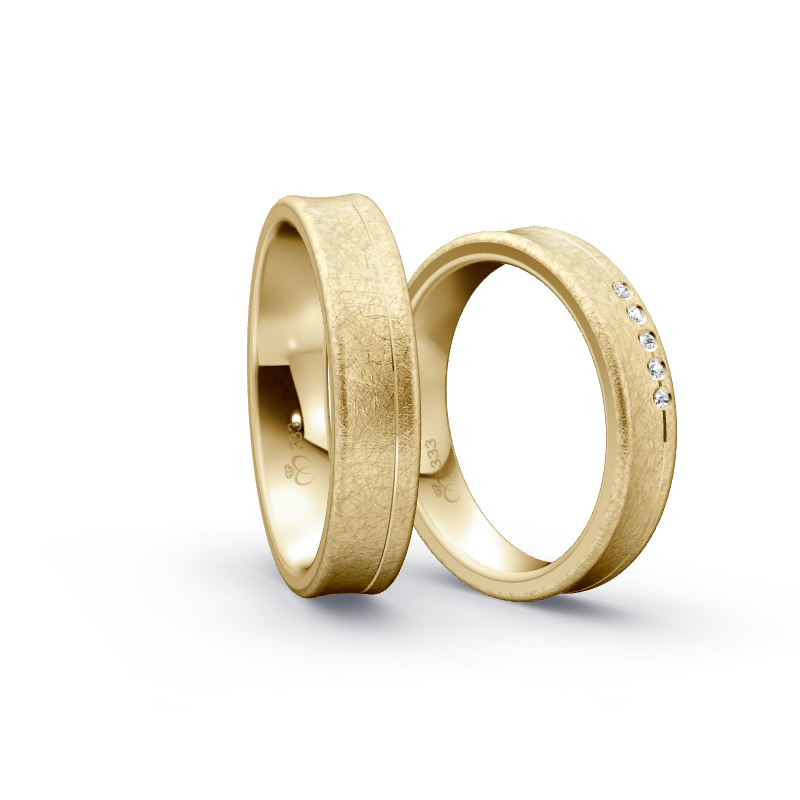 Miniaturbild: Trauringe TL9031 - Gelbgold (Eismatt) | Eheringe aus Gold