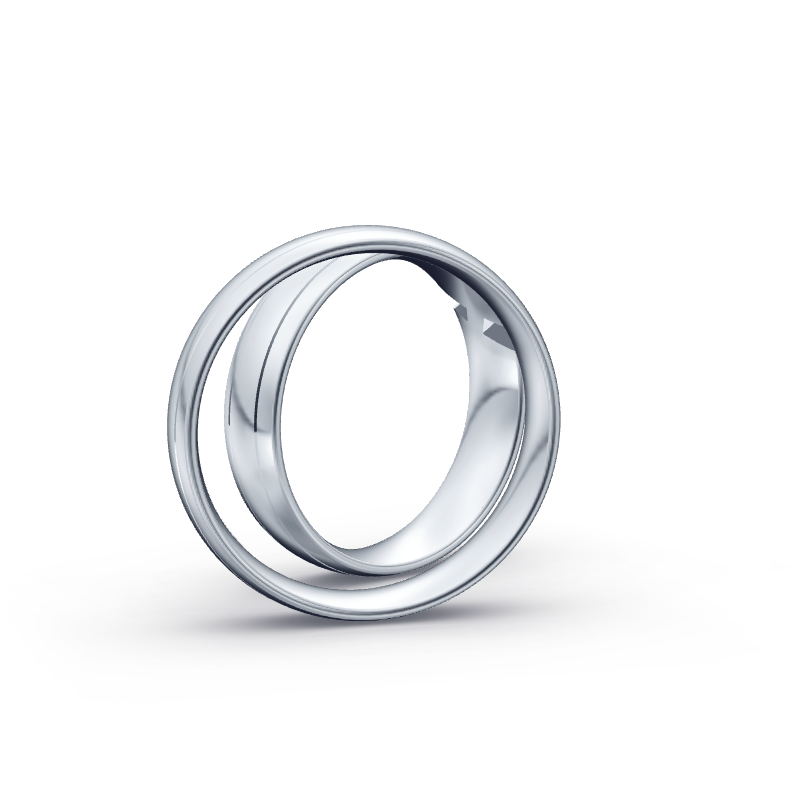 Miniaturbild: Trauringe TL8452 - Platin (Poliert) mit 1 Brillant
