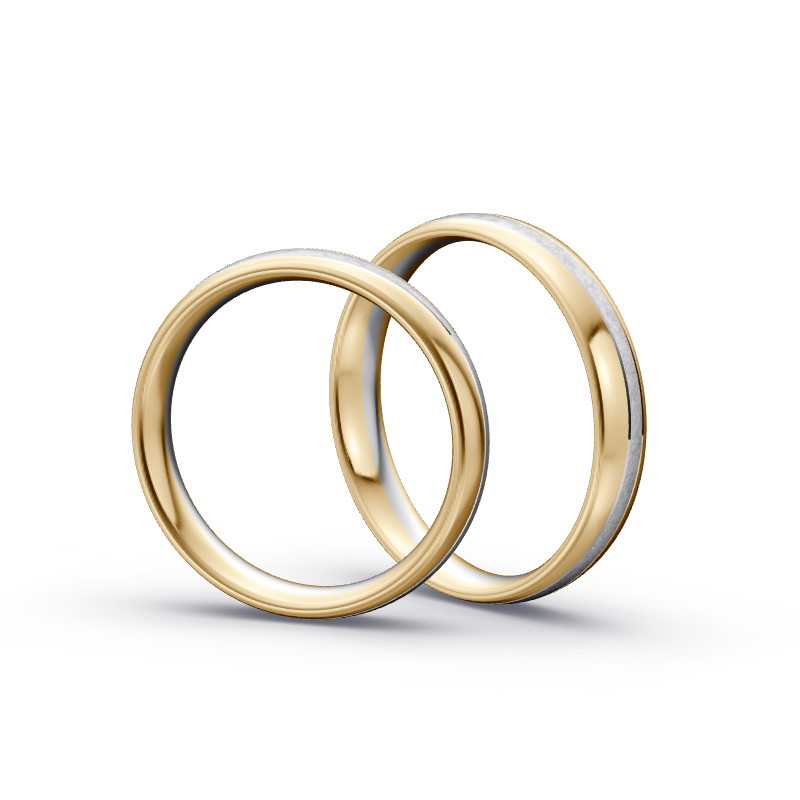 Miniaturbild: Trauringe TL8205 -  Gelbgold/Weißgold