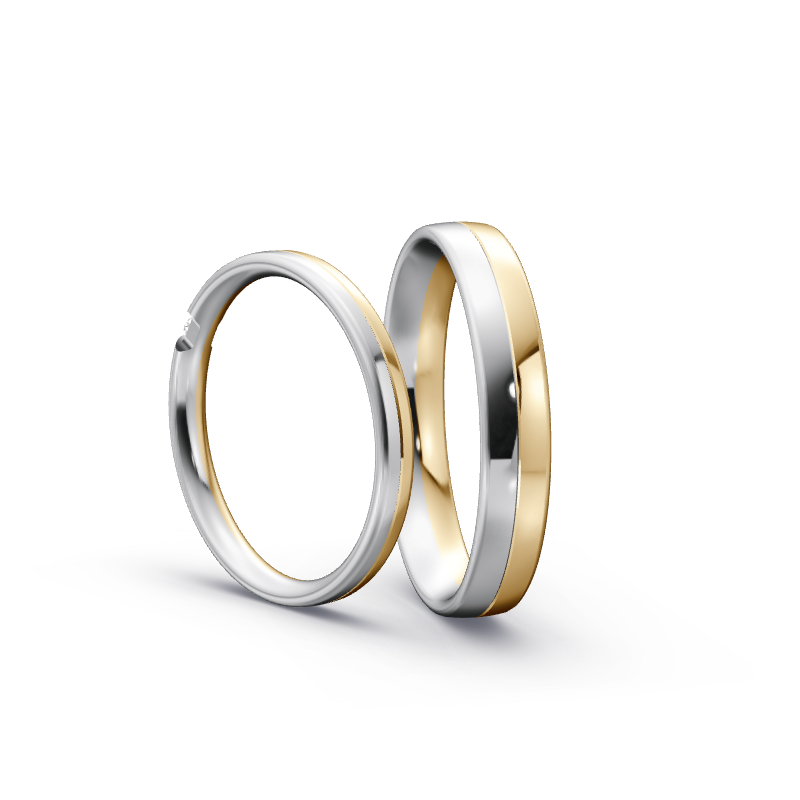 Miniaturbild: Trauringe TL3421 - Gelbgold/Weißgold