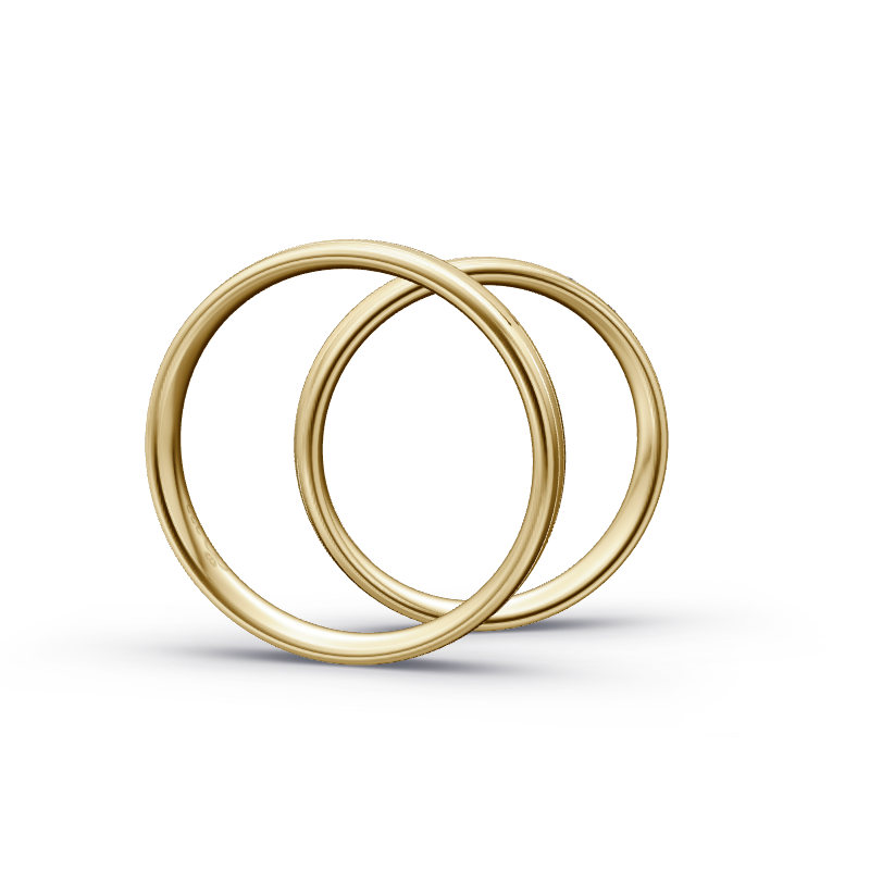 Miniaturbild: Trauringe TL6450 - Gelbgold (Kreuzmatt / poliert) | Eheringe aus Gold