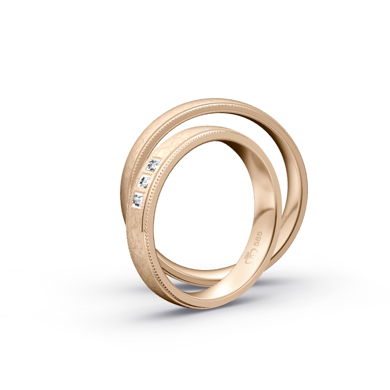 Miniaturbild: Trauringe TL2466 - Roségold (Eismatt) | Eheringe aus Gold