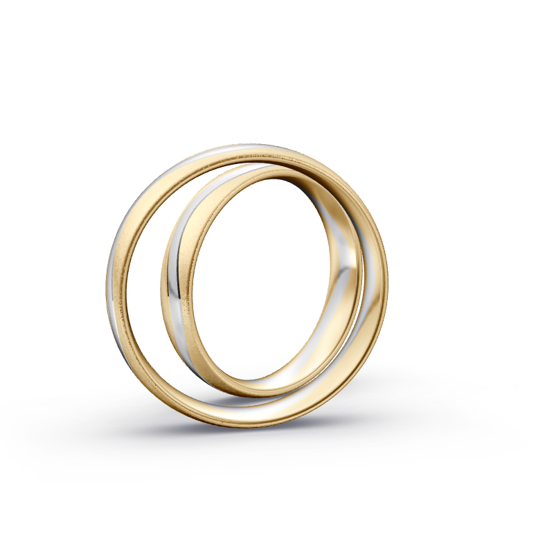 Miniaturbild: Trauringe TL1706 - Gelbgold/Weißgold