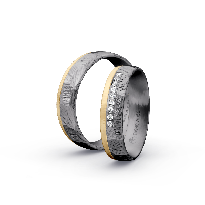 Miniaturbild: Trauringe TL8601 - Tantal/Gelbgold