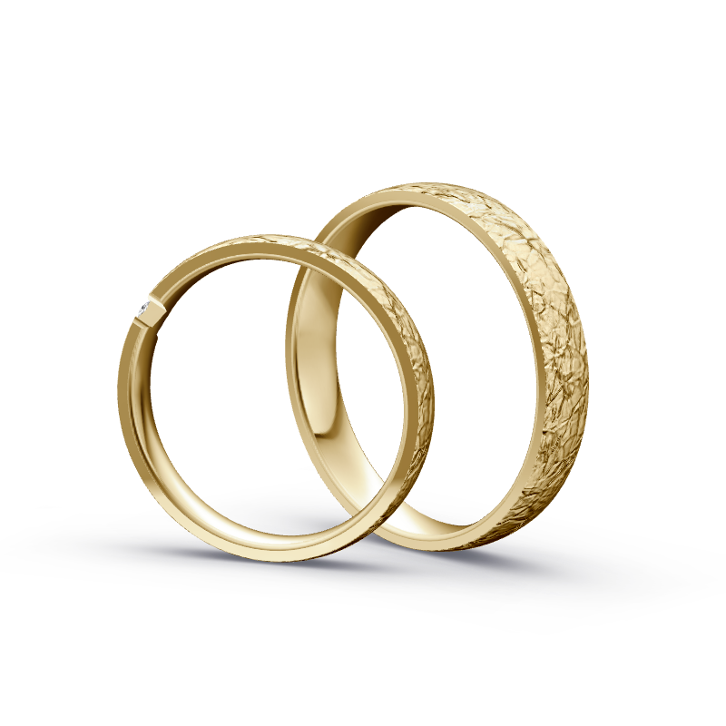 Miniaturbild: Trauringe TL4519 - Gelbgold (Kristall) | Eheringe aus Gold