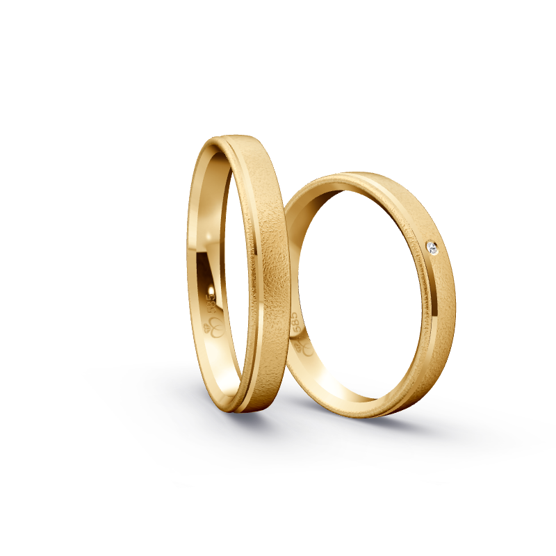 Miniaturbild: Trauringe TL7627 - Sattgelb-Gold