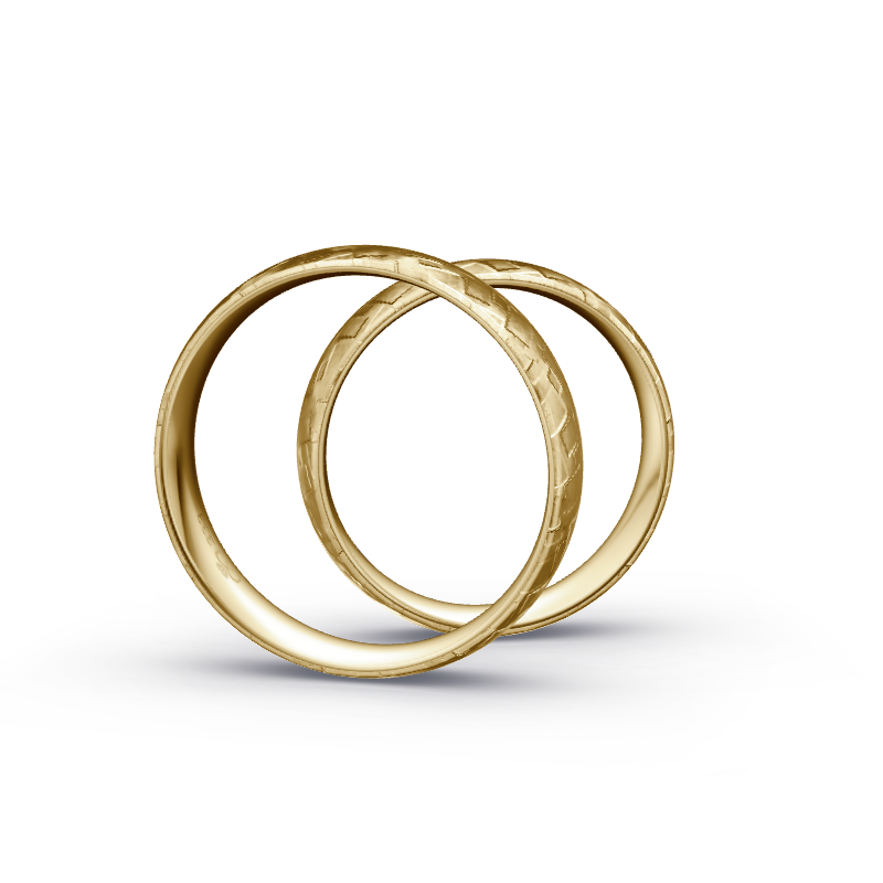 Miniaturbild: Trauringe TL9159 - Gelbgold (Geflecht Fliesmatt) | Eheringe aus Gold