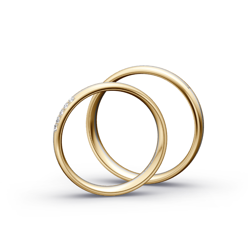 Miniaturbild: Trauringe TL1722 - Gelbgold/Weißgold