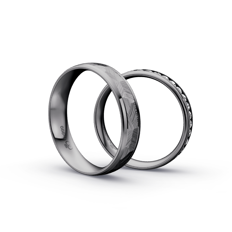 Miniaturbild: Trauringe TL7584 - Tantal (Poliert / Fels) | 999er Tantal Ring