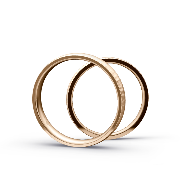Miniaturbild: Trauringe TL3454 - Roségold (Relief) | Eheringe aus Gold