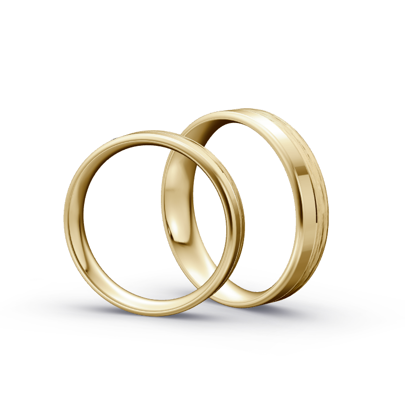 Miniaturbild: Trauringe TL8188 - Gelbgold (Wasserfall / poliert) | Eheringe aus Gold