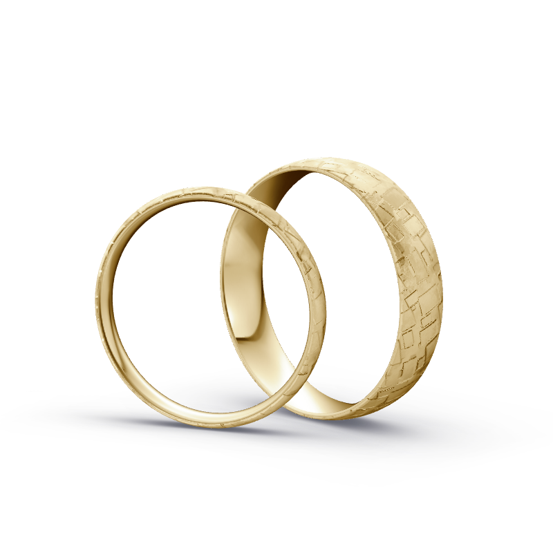Miniaturbild: Trauringe TL7534 - Gelbgold (Geflecht Fliesmatt) | Eheringe aus Gold