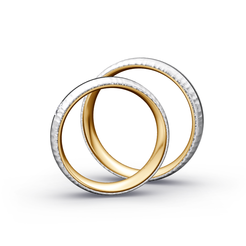 Miniaturbild: Trauringe TL6958 - Gelbgold/Weißgold