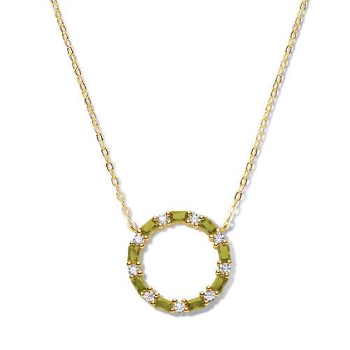 Miniaturbild: Collier Kreis mit 18 Zirkonia Silber 925/-, vergoldet TL56947