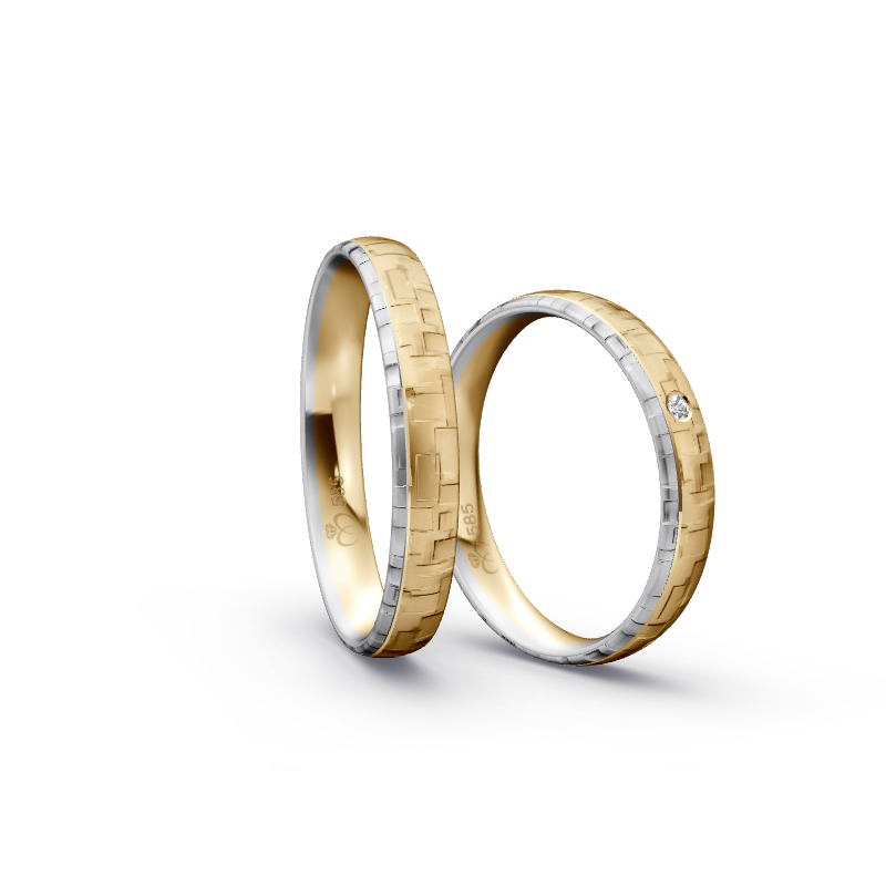 Miniaturbild: Trauringe TL6273 - Gelbgold/Weißgold