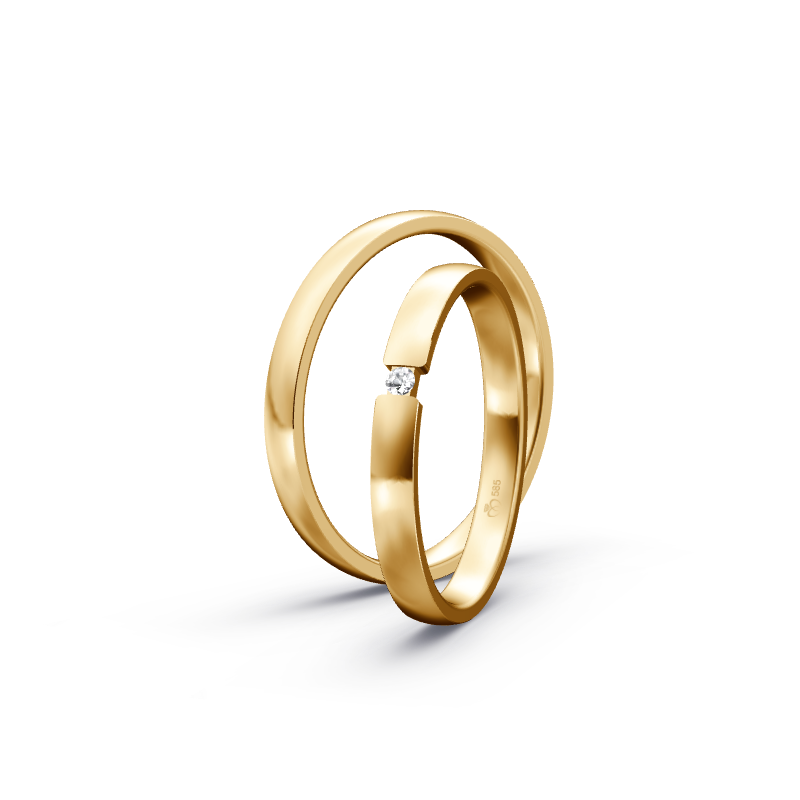 Miniaturbild: Trauringe TL9116 - Sattgelb-Gold