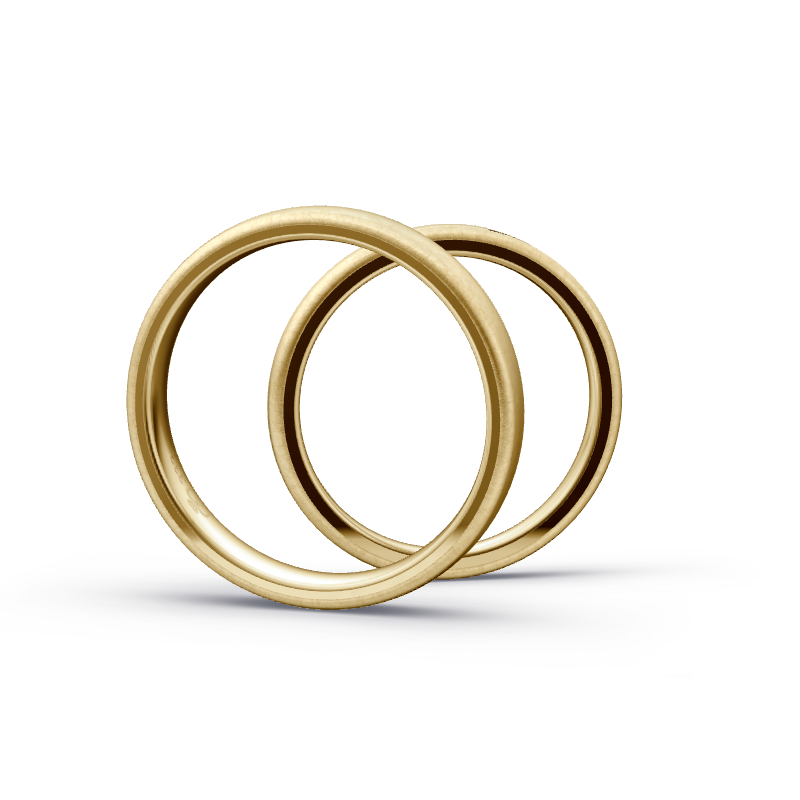 Miniaturbild: Trauringe TL7925 - Gelbgold (Fliesmatt) | Eheringe aus Gold